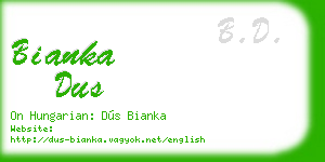 bianka dus business card